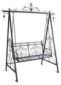 Crna metalna vrtna ljuljačka Kari - Garden Pleasure