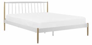 Krevet Berwyn 963, Svijetlo drvo, Bijela, 100x141cm, Topola
