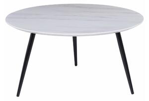Stolić za kavu Berwyn 990, Bijeli mramor, Crna, 40cm
