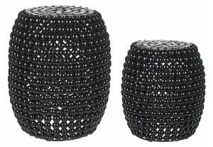 Set pomoćnih stolića Berwyn 1151, Sjajno crna, 51cm