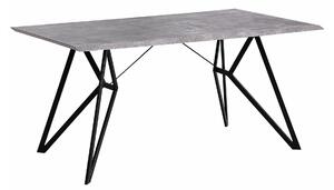 Stol Berwyn 1192, Boja betona, Crna, 76x90cm