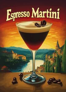 Ilustracija Espresso Martini Vintage, Andreas Magnusson