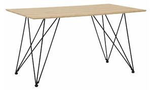 Stol Berwyn 1233, Svijetlo drvo, Crna, 75x80cm