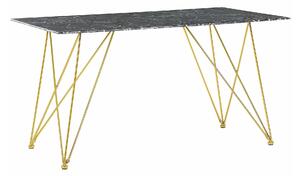Stol Berwyn 1233, Crni mramor, Zlatno, 75x80cm