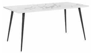 Stol Berwyn 1243, Bijeli mramor, Crna, 76x80cm