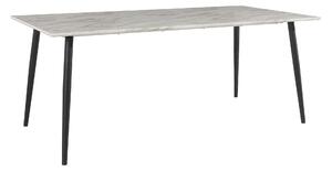 Stol Denton 1203, Bijeli mramor, Crna, 76x80cm