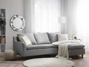 Kutna garnitura Berwyn 1395, Svijetlo siva, 69x206x140cm, Eukaliptus, Kaučuk