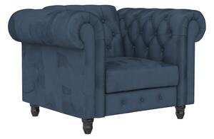 Chesterfield fotelja Tulsa 630, Plava, 83x111x87cm