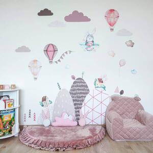 Samoljepljive naljepnice balona u ružičastoj boji s imenom djeteta
