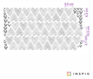 Zidne naljepnice - srca sivog dizajna