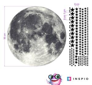 Zidne naljepnice - mjesec sa zvijezdama