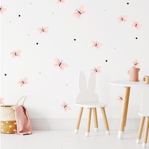 Akvarelne naljepnice - ružičasti leptiri