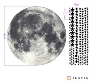 Zidne naljepnice - mjesec sa zvijezdama