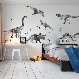Zidne naljepnice - crno-bijeli dinosauri