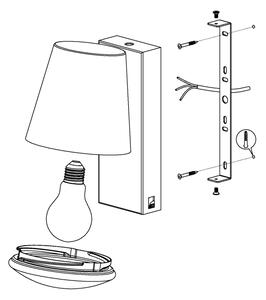 Eglo 97146 - Vanjska zidna svjetiljka CALDIERO 1xE27/10W/230V IP44