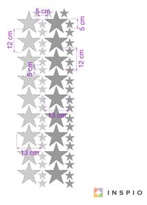Zidna naljepnica - sive zvijezde