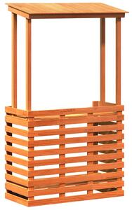 VidaXL Vanjski barski stol s krovom smeđi 112,5 x 57 x 195,5 cm drveni