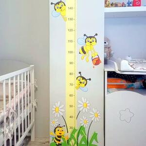 Naljepnica - mjerač rasta djeteta „Pčele“, 150 cm