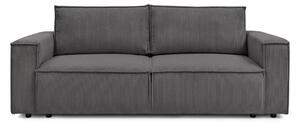 Tamno siva sklopiva sofa od samta 245 cm Nihad – Bobochic Paris