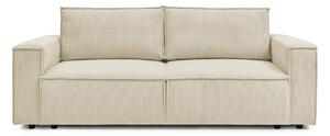Bež sklopiva sofa od samta 245 cm Nihad – Bobochic Paris