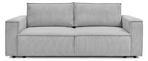 Svijetlo siva sklopiva sofa od samta 245 cm Nihad – Bobochic Paris