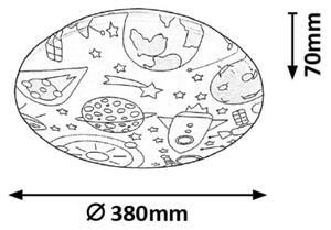 Rabalux 3417 - LED Dječja stropna svjetiljka HANKA LED/24W/230V