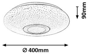 Rabalux 3509 - LED RGB Prigušiva stropna svjetiljka RODION LED/24W/230V + DU