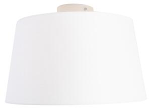 Stropna svjetiljka s lanenom sjenilom bijela 35 cm - Kombi bijela