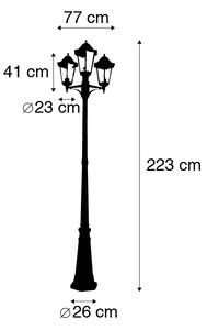 Pametna vanjska lampa crna 3 svjetla uključujući WiFi ST64 - New Orleans