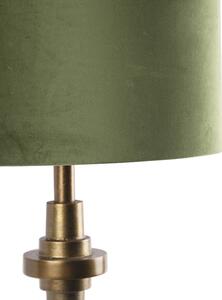 Stolna svjetiljka brončana baršunasta sjena zelena 40 cm - Diverso