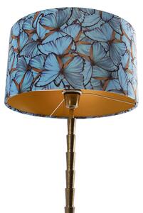 Art Deco stolna svjetiljka brončana baršunasta sjena leptir dizajn 35 cm - Pisos