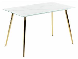 Stol Berwyn 1633, Bijeli mramor, Zlatno, 75x70cm