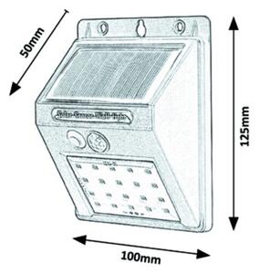Rabalux - LED Solarna zidna svjetiljka sa senzorom IP44