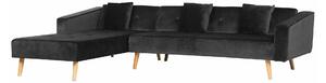 Kutna garnitura Berwyn 1645, Crna, 75x303x173cm