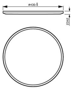 Philips - LED Prigušiva stropna svjetiljka SUPERSLIM SCENE SWITCH LED/22W/230V