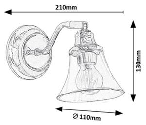 Rabalux 3207 - Zidna lampa za kupaonicu ANTOINE 1xE14/40W/230V IP44