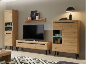 Dnevni boravak Morsora 111, Artisan hrast, Crna