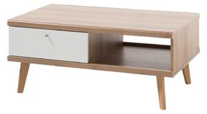 Stolić za kavu Elbfiou 103, Riviera hrast, Bijela, 46x67cm