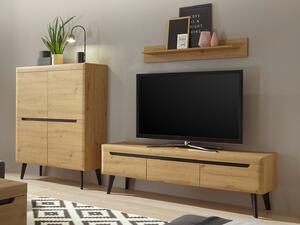 Dnevni boravak Morsora 117, Artisan hrast, Crna