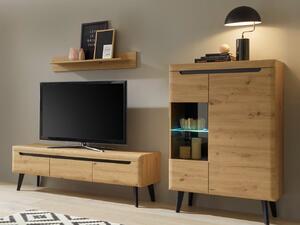 Dnevni boravak Morsora 114, Crna, Artisan hrast