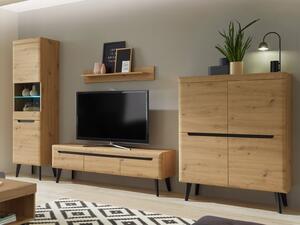 Dnevni boravak Morsora 115, Artisan hrast, Crna
