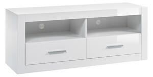 TV stol Mercata 102, Sjajno bijela, Bijela, 61x150x45cm