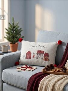 Sinsay - Božićni jastuk s natpisom „Happy Holidays“