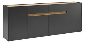 Komoda Elbsori 118, Wotan hrast, Antracit, 86x223.2x40cm