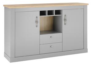 Komoda Sorteso 105, Svijetlo siva, Artisan hrast, 100x166x44cm