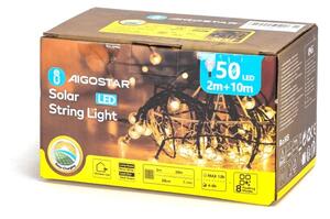 Aigostar - LED Solarni dekorativni lanac 50xLED/8 funkcija 12m IP65 topla bijela