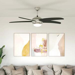 Ventilator za strop s svjetlom i daljinskim upravljačem Crna - Crna 130 cm s 5 oštrica