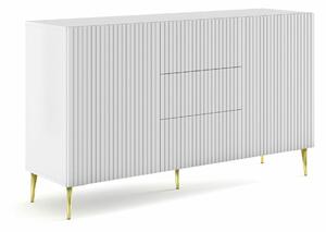 Komoda Mirmaro 100, Zlatno, Bijela, 86.9x149.7x41.8cm