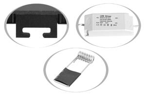 Ecolite LED-WSL-CCT/18W/CR- LED Ugradbena svjetiljka LADA LED/18W/230V IP44 crna