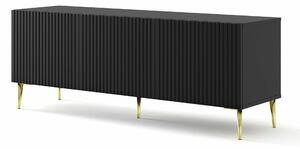 TV stol Mirmaro 102, Crna, Zlatno, 55.8x149.7x41.8cm